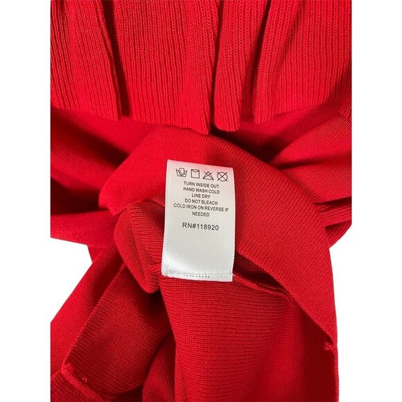 LUCY PARIS Layla Off-the-Shoulder Ruffle Top In Red Size XS - Picture 7 of 9